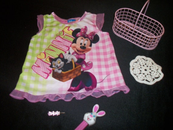 Itsy Bitsy Girls Pink Knit Dress - Minnie Mouse Collar
