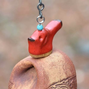 Handcrafted Cardinal Wind Chime for Sympathy Memorial Gift with Free Gift Card | Not Personalized