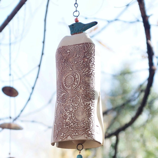 Ceramic Wind Chimes for a Gardeners Gift