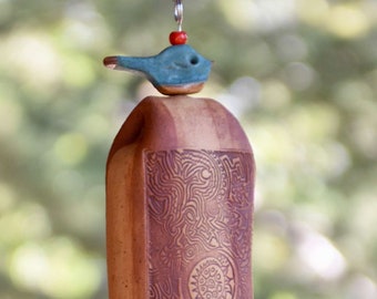 Personalized Ceramic Wind Chime - Housewarming Gift for New Home Decor