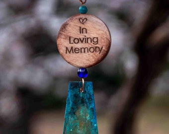 Personalized Wooden Bead & Copper Wind Sail – Perfect Gift for Anniversaries, Housewarmings, Memorials and More - Add to any EarthWind Bells