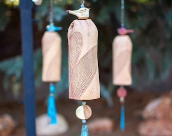 Beautiful Rustic Dragonfly Wind Chime | Handcrafted Garden Decor