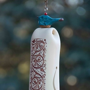 Handmade Pottery Wind Chime - Unique Birthday Gift for Her, Wife or Girlfriend