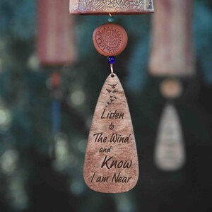 Personalized Cat Memorial Gift Sympathy Gift for Pet, Cat Themed Wind Chime with Paw image 2