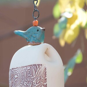 Popular Hand Built Ceramic Wind Chime, Pottery Birthday Gift for Dad, Unique Editors Pick