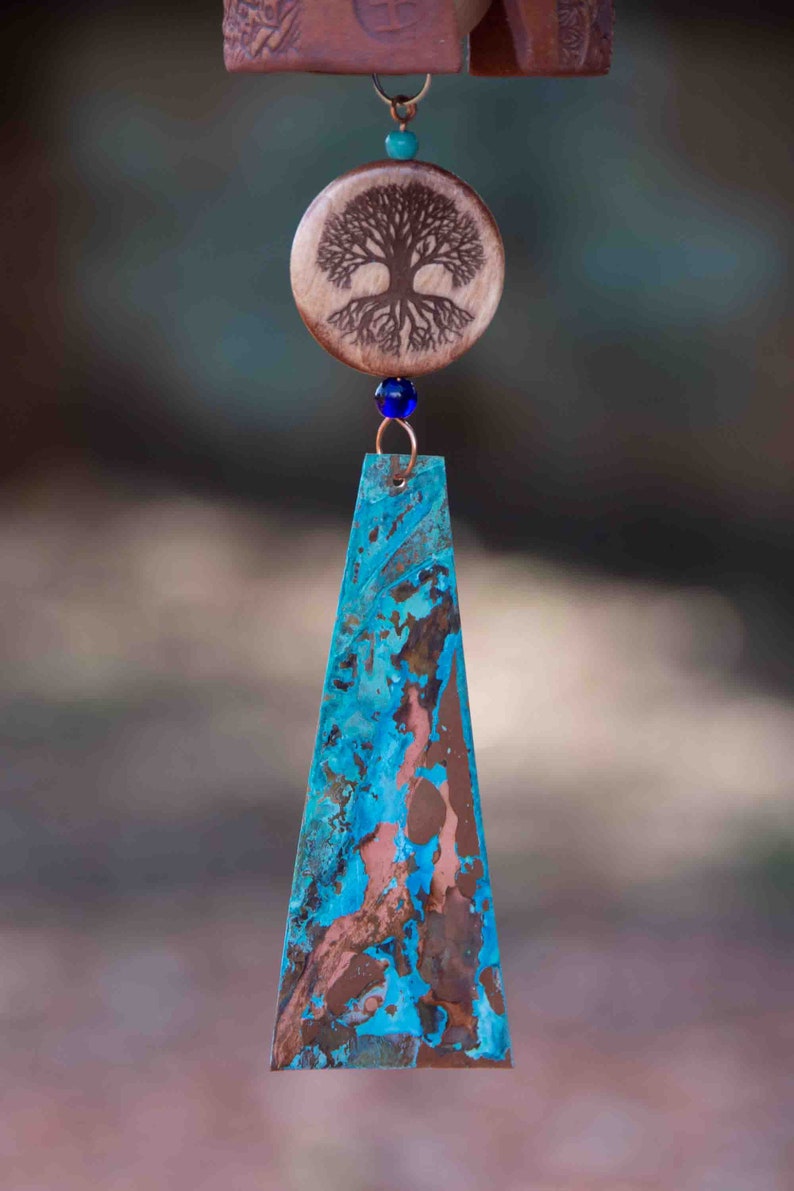 Personalized Tree of Life Wind Chime In Loving Memory Gift Free Gift Card & Note image 5
