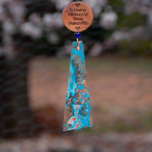 Personalized Tree of Life Wind Chime In Loving Memory Gift Free Gift Card & Note image 4