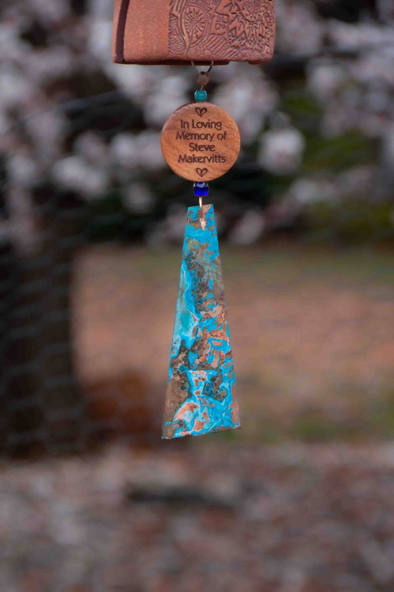 Personalized Tree of Life Wind Chime In Loving Memory Gift Free Gift Card & Note image 4