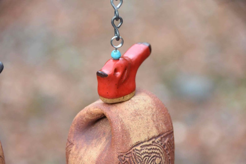 Memorial Wind Chimes Handmade Personalized Bereavement Gift More Options at My Website Red Glazed Bird