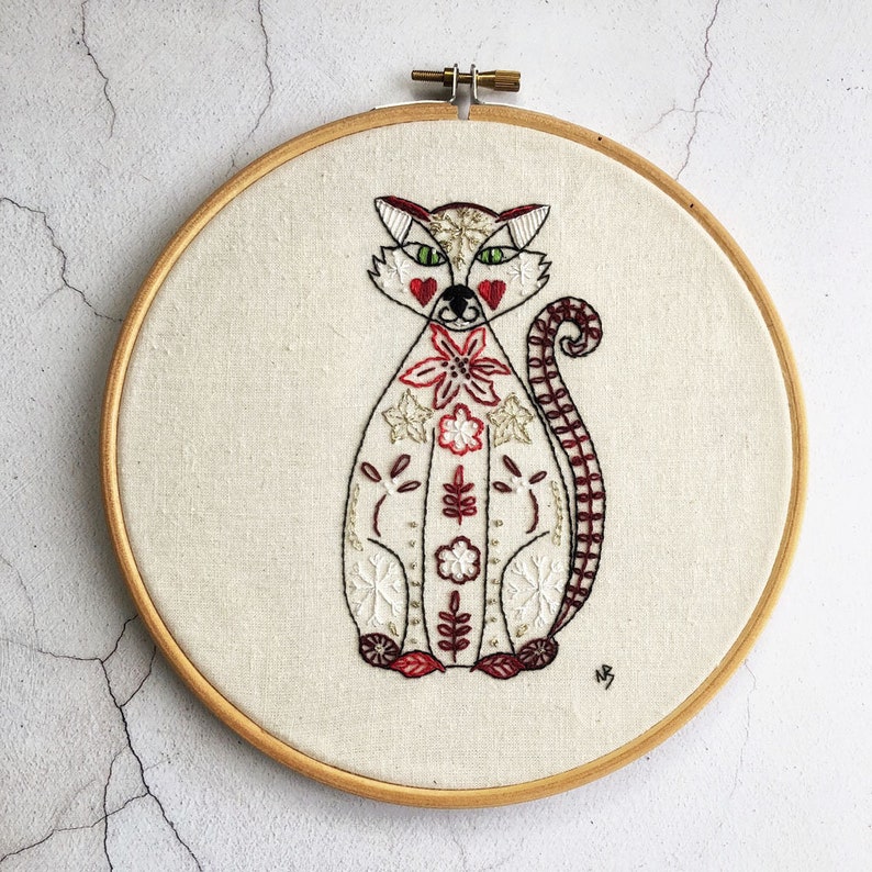 Red cat embroidery nwcvq pdf download embroidery designs  etsy Red cat embroidery nwcvq pdf download embroidery designs  etsy