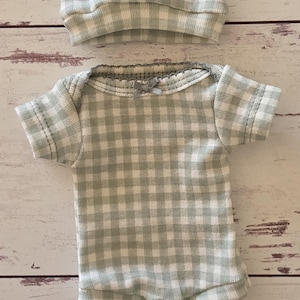 10&quot; bodysuit set clothing for mini reborn silicone OOAK baby doll clothes outfit micro preemie