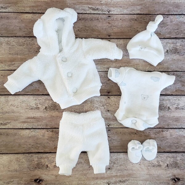 5" jacket set outfit clothing for mini reborn silicone OOAK baby doll micro preemie