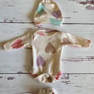 10&quot; bodysuit set clothing for mini reborn silicone OOAK baby doll clothes outfit micro preemie
