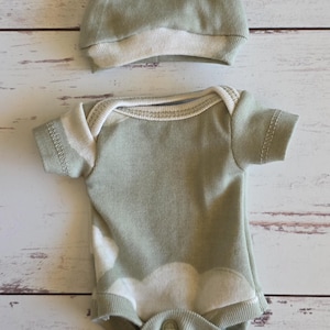 10&quot; bodysuit set clothing for mini reborn silicone OOAK baby doll clothes outfit micro preemie