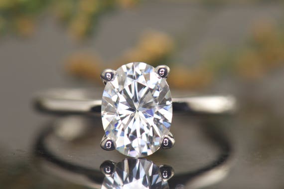 1.50 Ct Rond Brillant Cut MOISSANITE 14k Or boucles d/'oreille Charles et COLVARD