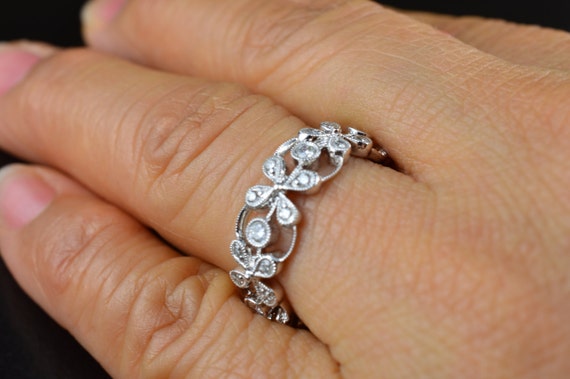 Floral eternity deals ring
