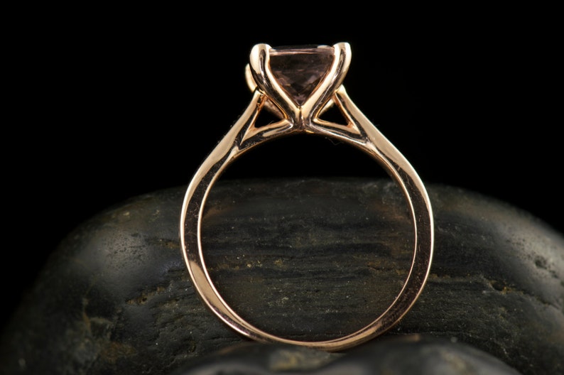 Petite Tapered Trellis Engagement Ring 7x7mm 1.30ct Cushion Etsy