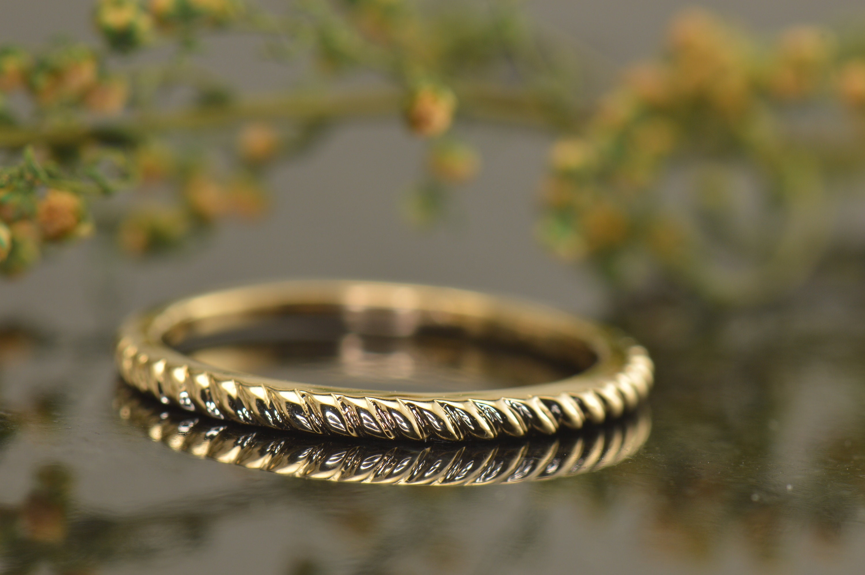 Rope twined vine best sale ring
