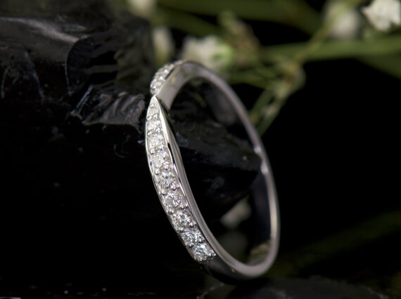 Bow tie channel deals set engagement ring