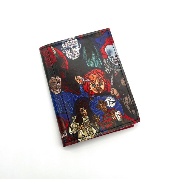 Horror Movie Stained Glass Moondance Memo Pad Notebook Holder, Notepad Cover, Pocket Notebook, Server Book