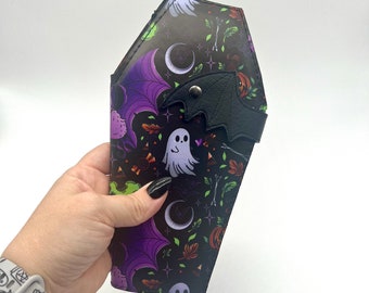 Bat Wing Coffin Wallet: Fall Frights Vinyl Goth Wallet