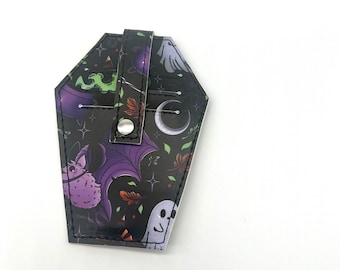 Halloween Coffin Card Wallet: Fall Frights Vinyl Slim Wallet