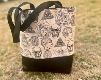 Anatomical Drawings Tuesday Tote, Christmas Tote Bag