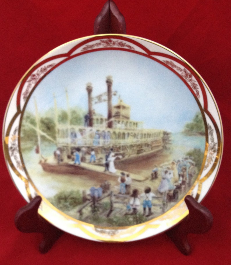Riverboat Honeymoon Plate With Coa Signed By Artist Rusty Etsy - image 0