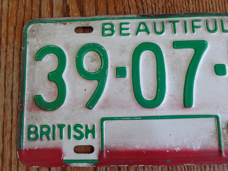 Vintage License Plate vintage license BC license plate license plate etsy British Columbia Vintage British Columbia License Plate