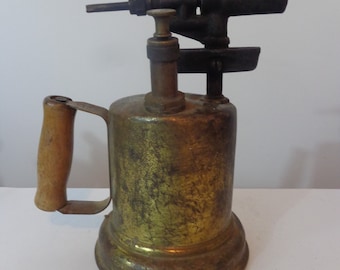 Vintage Brass Blow Torch, Blow Torch Vintage, Old Brass Blow Torch, Shop Decor, Vintage Man Cave Blow Torch, Blow Torch Etsy, Brass Decor