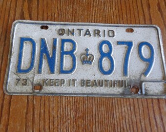 Vintage License Plate Quebec Keep it beautiful 1973