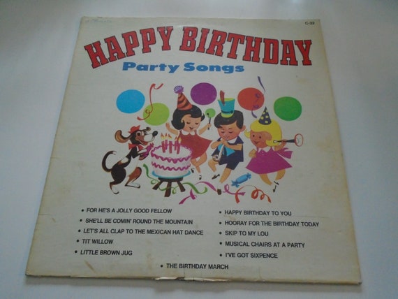 Happy Birthday Party Songs LP Record - Etsy