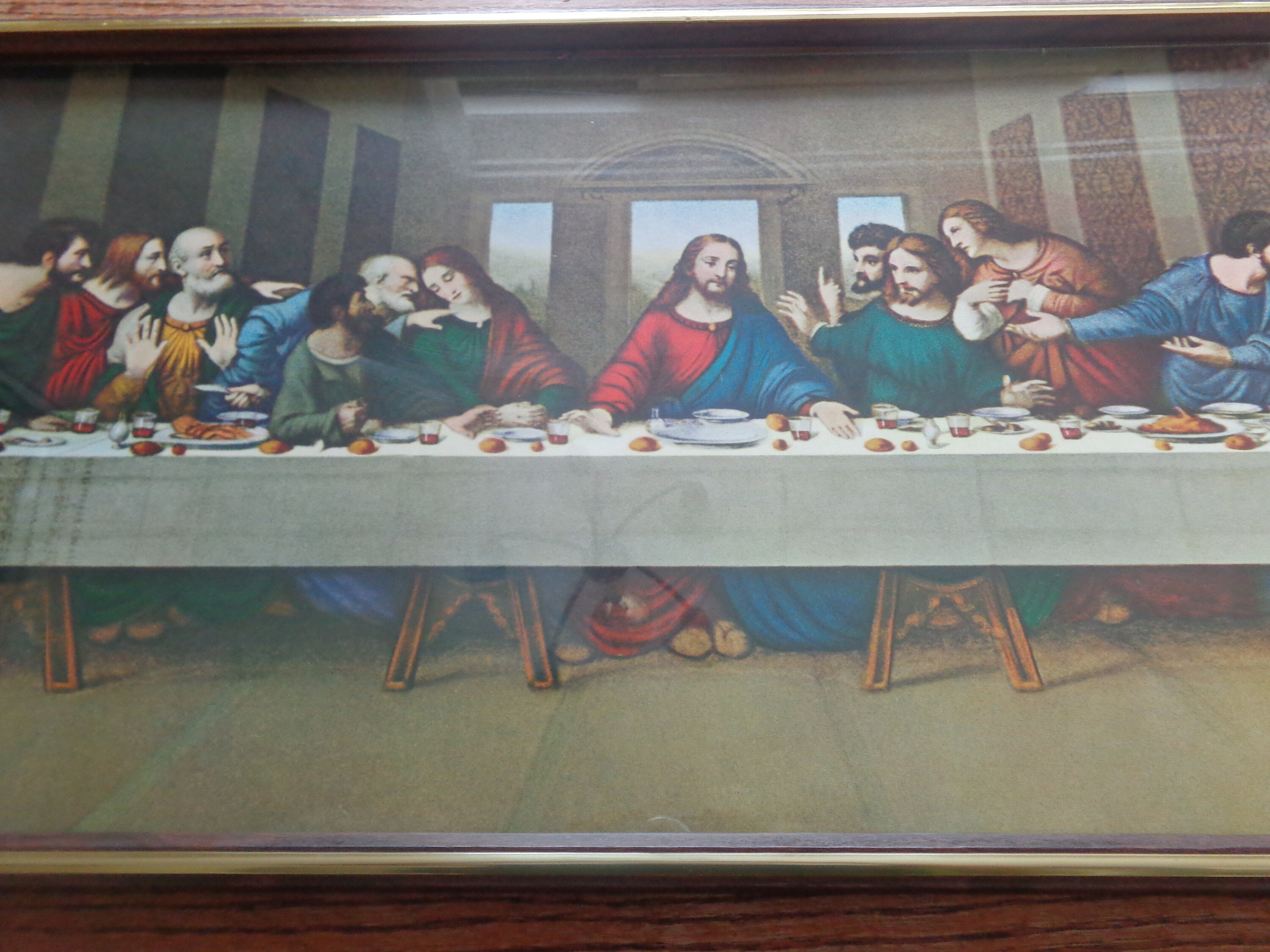 Vintage Last Supper Framed Print Last Supper Framed Wall Etsy