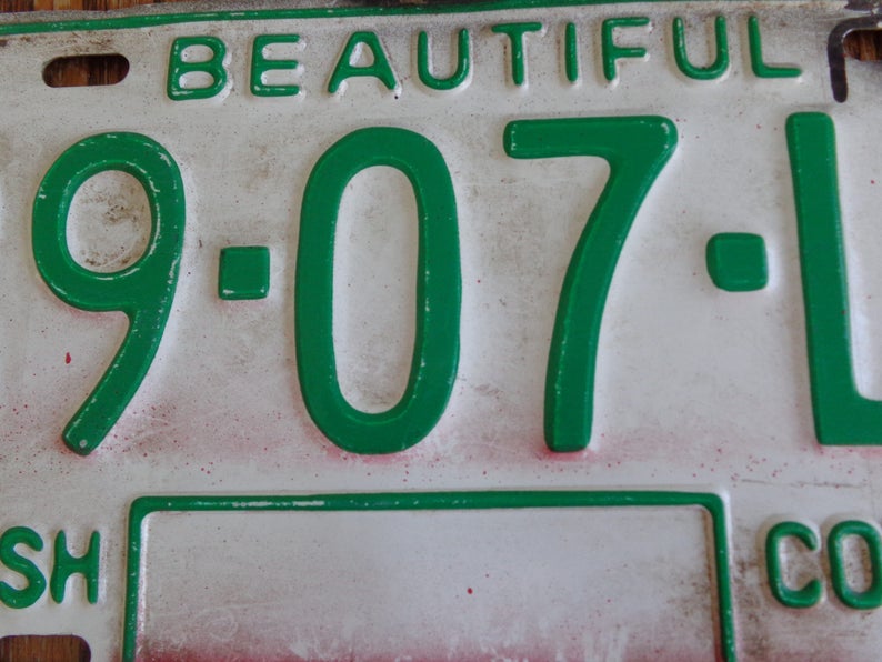 Vintage License Plate vintage license BC license plate license plate etsy British Columbia Vintage British Columbia License Plate