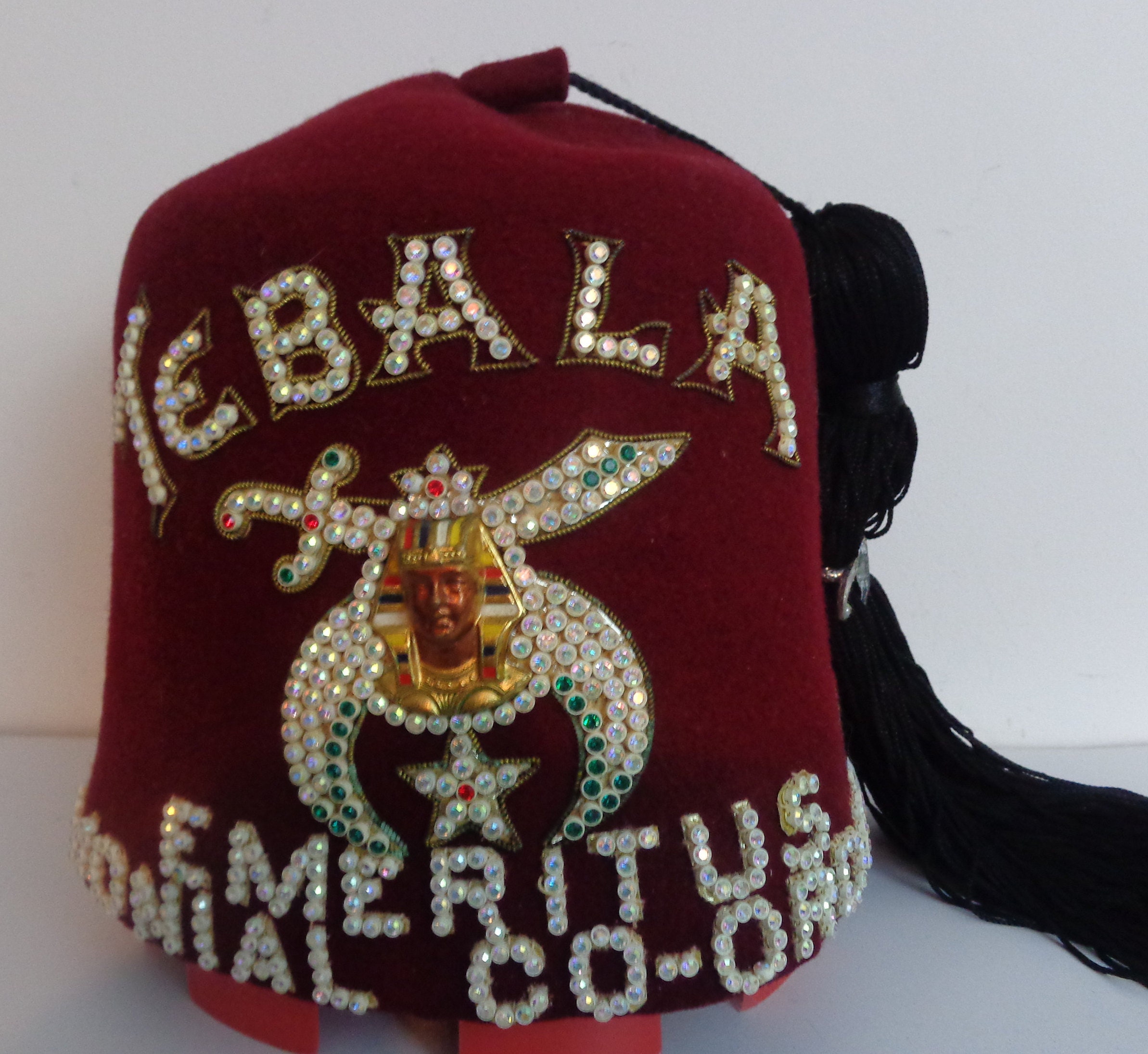 Vintage Tebala Emeritus Fez Hat Shriner 