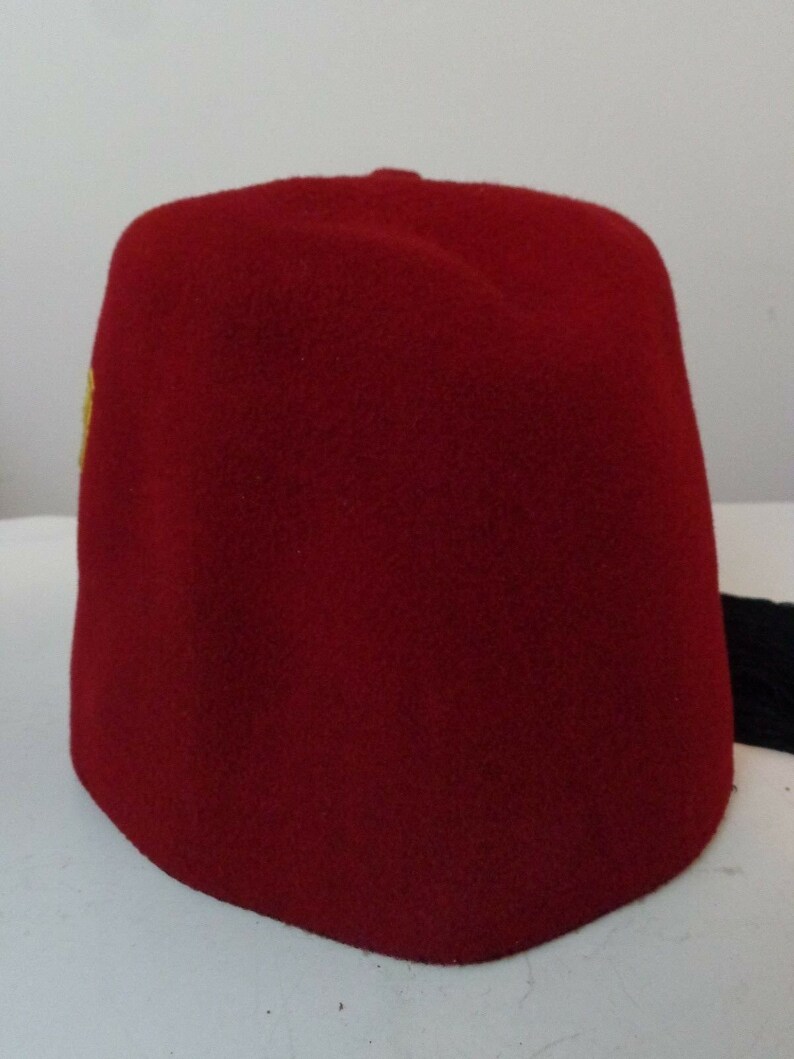 Vintage Fez Hat KAREM Shriner Hat KAREM Red Fez Hat Shriner Etsy