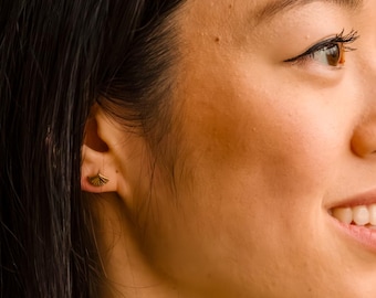 Ginkgo Leaf Studs