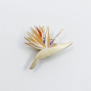 Alfinete Cloisonné de esmalte duro Bird of Paradise