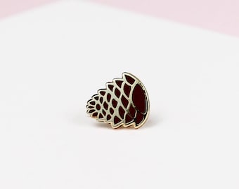 Pine Cone Hard Enamel Cloisonné Lapel Pin