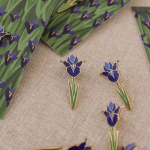 Iris Hard Enamel Cloisonné Pin