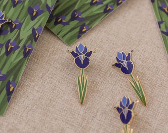 Iris Hard Enamel Cloisonné Pin