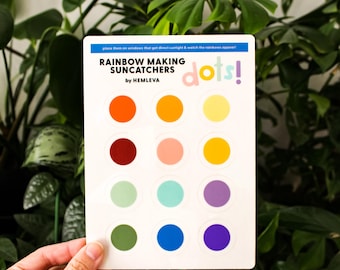 Rainbow Making Dots Suncatcher: Removable Window Decals
