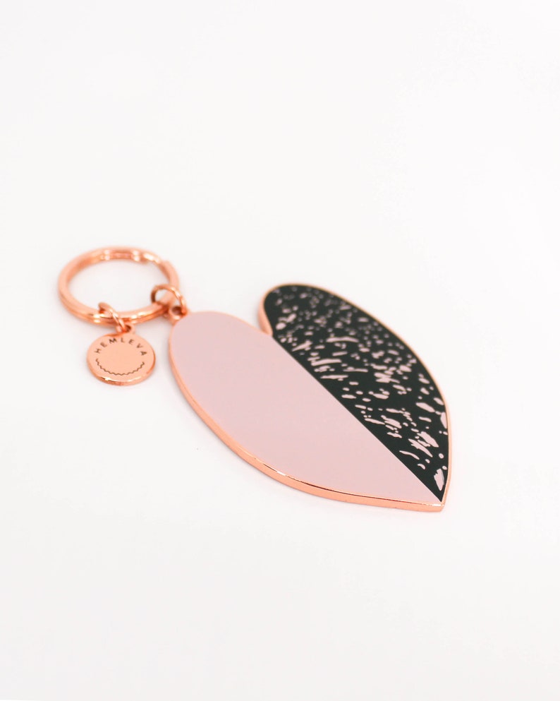 Philodendron Pink Princess Keychain image 7