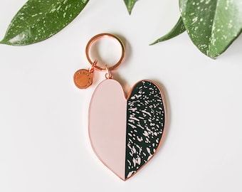 Philodendron Pink Princess • Keychain