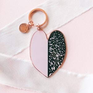 Philodendron Pink Princess Keychain image 5