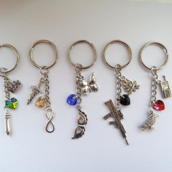 The 100 Character Key Rings. Clarke, Lexa, Octavia, Bellamy, Raven