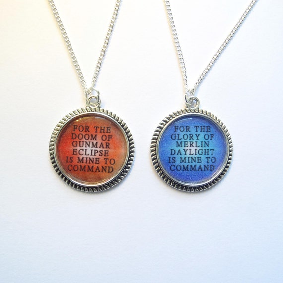 Trollhunters Amulet Quote Necklaces Daylight and Eclipse