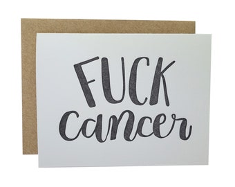 Fuck Cancer | Letterpress Printed Greeting Card