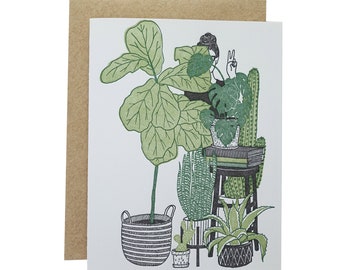 Plant Lady | Letterpress Printed Greeting Card
