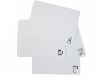 Coffee Lover's Set | Set of 8 Letterpress Flat Notecards